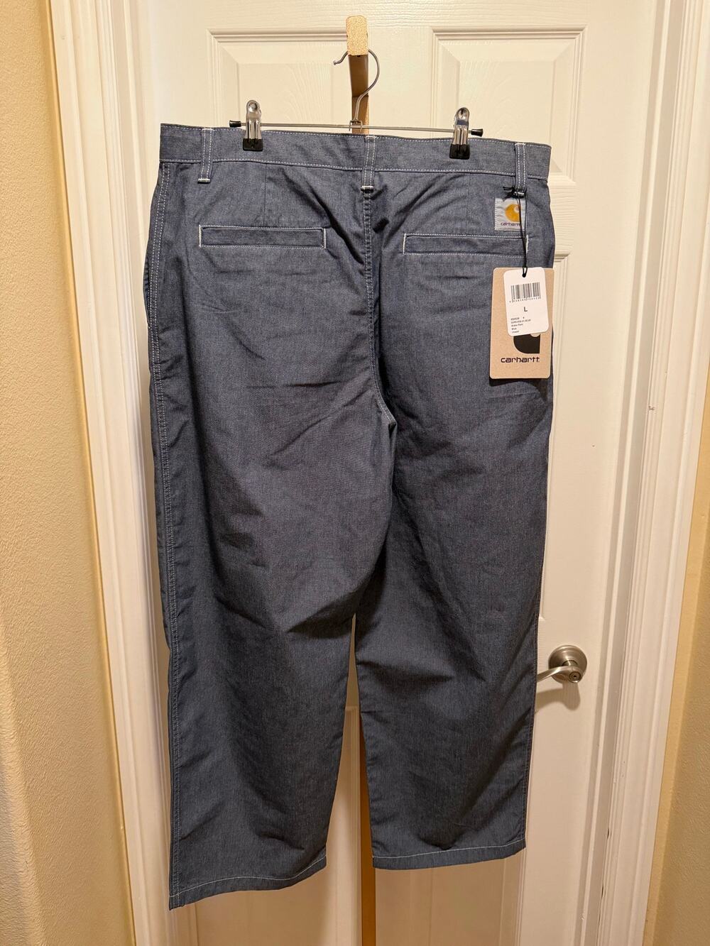 Carhartt Work in Progress Blake Pants, Rinsed Blue, Large NWT